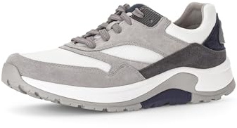 Pius Gabor Herren Sneaker Low,Halbschuhe,Wechselfußbett,zertifiziertes Leder,Turnschuhe,Laufschuhe,schnürer,Midgrey/White Kombi,42.5 EU / 8.5 UK