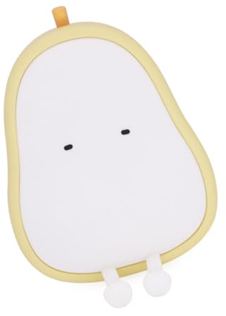 HOMSFOU 1 Stück Nachtlicht Süße Birne Nachtlampe Stilllicht Birnenförmige Neonschilder Silikon Tier Kawaii Nachtlicht Warmweiße LED Lampe Tischlampe Für Den Innenbereich