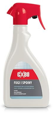CX80 | Fugen und Nähte Reiniger – entfernt Schimmel, schwarze Flecken, desinfiziert und bleicht, für Badezimmer, Küche, Duschkabinen und Sanitärbereiche | 600 ml Zerstäuber