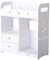 Calager Fluted Bathroom Wall Cabine Farmhouse Medicine Cabinet & Adjustable Shelves Wall-Mounted Bathroom Cabinet Curved Profile Wall Mounted Storage Organizer for Kitchen, Living Room, Bathroom White