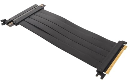 ASHATA Riser-Kabel PCIe 4.0 X16, EMI-abgeschirmtes, Ultraflexibles Kabel, Kompatibel mit Gen 4 GPUs, Wie RTX4090 RTX4080 RTX4070, RDNA 3 GPU, RX 7900 XT, 7800 XT, 7700 XT Usw (40cm)