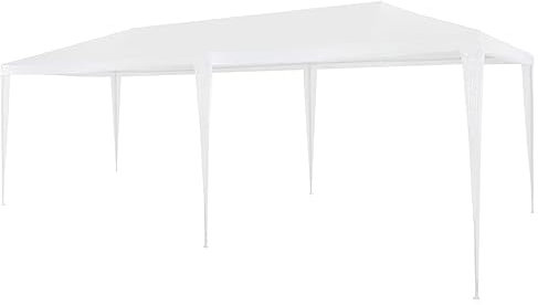 Rantry Partyzelt 3x6m PE Weiß Wasserdicht Gartenpavillon Baldachin Unterstand für Outdoor Garten Party Camping Event Hochzeitszelt Vordächer & Pavillons