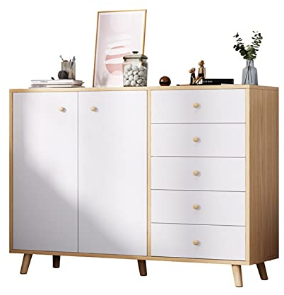XXAezr Sideboard Küche Schrank Wohnzimmer Lagerschrank Zuhause Schlafzimmer Einfacher moderner Spind-Kombinations-Schubladenschrank Sideboard