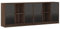 SDWEHO7 Standregal, Bücherregal mit Stauraum, Multifunktional Wohnzimmer Regal Aufbewahrungsregal Büroregal mit Türen Braun Eichen-Optik 204x37x75 cm