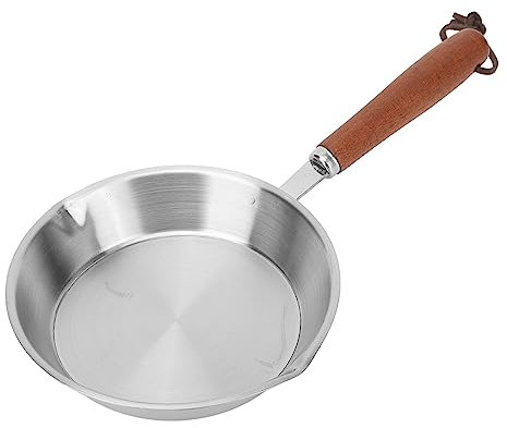 Ejoyous Sartén Pequeña de 16 Cm, Sartén de Acero Inoxidable, Sartén para Huevos Fritos, Sartén de Acero Inoxidable para Huevos, Lonchas de Jamón, Filetes, Sartén Pequeña Universal (12CM)