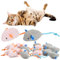Shengxi 18 Pièces Jouet à l'Herbe pour Chat - Mini Souris en Peluche Interactif pour Chaton et Animaux Domestiques