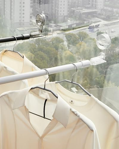 Bohrfreie Gardinenstangenhalterung 1,2–2,1 m, Mieterfreundliche Vorhangstange, Saugnapf Teleskopstange, Scheibengardinenstange für glatte Glass und Metallfliesenoberflächen(Transparentes Schwarz)