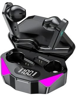 JCAKES audifonos inalambricos Auriculares Bluetooth X15 TWS con Pantalla para Jugadores, Auriculares con Micrófono Y Cancelación De Ruido Auriculares cancelacion Ruido