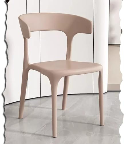 Chaises empilables colorées en plastique pour extérieur, terrasse, salle à manger, tabouret de bar sans accoudoirs pour jardin, pelouse, bistrot ou terrasse, rose