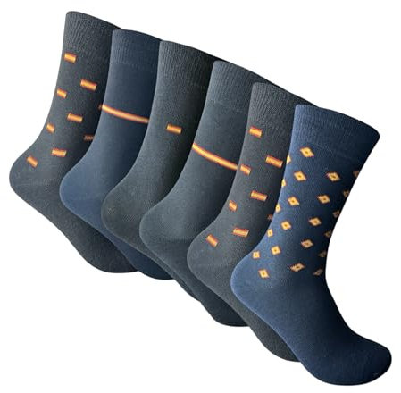NAGAD 4 PARES CALCETINES CABALLERO SURTIDOS- Calcetines moda hombre- Calcetin bandera españa surtidos
