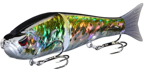 BASSDASH Wobbler Kunstköder Angelköder Summer Dancer Glide Bait Single-Jointed Swimbait Hecht Lachs Forelle Muskie Bass