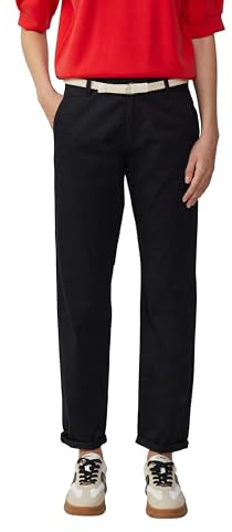 s.Oliver Damen Chino – Tapered Leg, Baumwollstretch, mit Gürtel