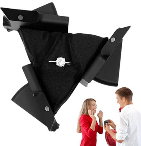 Generisch Kinetacubes Ring Box, Rotating Aluminum Alloy Design, Dynamic Cube Ring Storage, Sleek & Modern Aesthetic, Secure & Stylish Holder, Perfect For Weddings, & Special Occasions