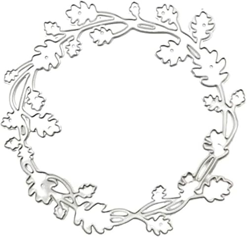 Stanzschablonen für Silberkranz, Blätter, Girlande, Kreis, Metall, Prägeschablonen für Kartenherstellung, Scrapbooking, Fotoalbum, Stanzformen, Dekoration