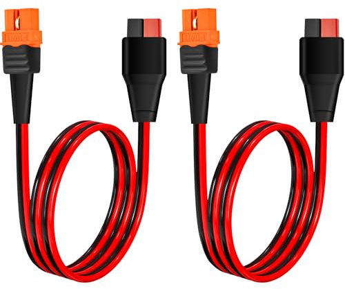 Jingzan Verbesserter 2 x XT60i auf Anderson Adapter, 12 AWG, 60 cm, Anderson auf XT60i Anschlusskabel für ferngesteuerte Batterie, tragbare Solar-Station und Solarmodul