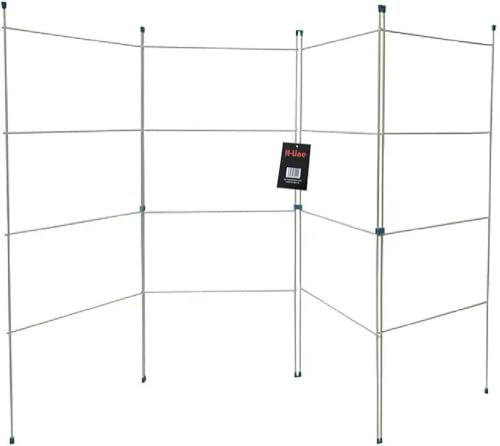 H-LINE 4 Fold Airer Clothes Towel Drying Rack Folding Laundry Horse Metal Clothes Airer