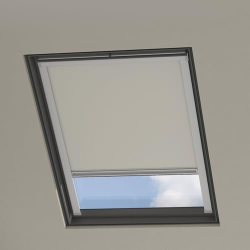 Cocoon Verdunklungsrollo PK06 - Thermo Rollo Verdunkelung - Dachfenster Verdunkelung - Sand