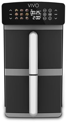 CLASSE ITALY Friggitrice ad Aria Doppio Cestello Verticale, Capacità 11 Lt, Doppia Resistenza, Cottura su 4 Livelli, Funzione Sync & Match, 9 Programmi, Senza PFAS, Temperatura da 60° a 220°, 2400W