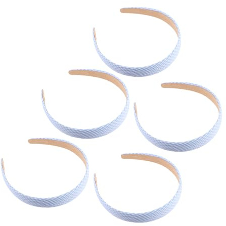 LIFKOME 5 Stück Karierte Stirnbänder Aus Flexiblem Metall Haarreif Haarschmuck Für Frauen Und Mädchen Vielseitig Für Sport Outdoor Yoga Und Alltag