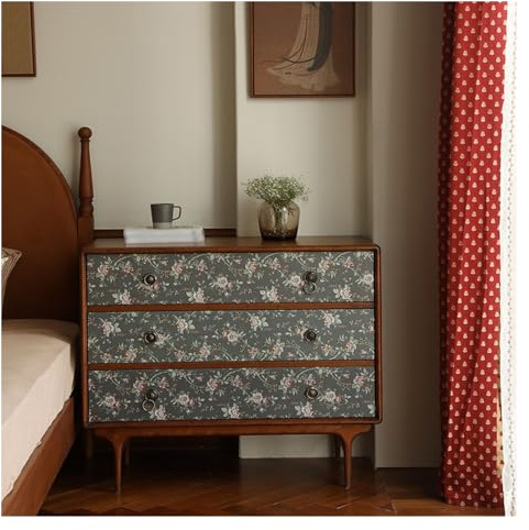 yixinzi-2024 Schubladenkommode Kommode mit 3 Schubladen for Schlafzimmer, 86,4 cm hohe, Holzkommode und Kommoden, Retro-Kommoden for Kinderzimmer, Wohnzimmer, Flur, Eingangsbereich