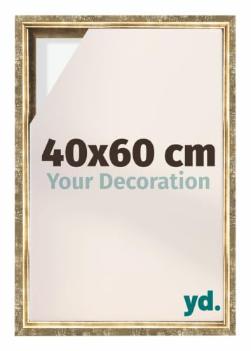 yd. Schattenfugenrahmen 40x60 Gold Antik - Rahmen für Leinwand - MDF Lyon | Schattenfugenrahmen für Leinwände, Geeignet für Leinwände bis 2 cm Dicke, Ohne Rückwand und Glas, Made in Holland