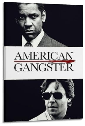 UFJWK55F99 Poster auf Leinwand, Motiv: American Gangster Movie (4), ästhetisches Poster, moderne Kunst, Gemälde für Wohnzimmer, 60 x 90 cm, Rahmenstil