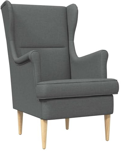 vidaXL Sessel Dunkelgrau Stoff, Moderner Sessel, bequemer Lesesessel, Elegante weiche Polsterung, ergonomisches Design für Wohnzimmer und Schlafzimmer