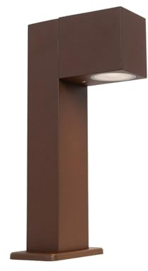 Qazqa Industrie außen Pollerleuchte, Wegeleuchte, Pollerlampe für den Garten - Baleno - Rostbraun, Landhausstil, max. 11W, Geeignet für LED, 30cm, IP44