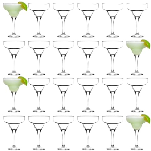 Rink Drink 24x300ml (10.4oz) Margarita Cocktail Glasses - Mocktail and Frozen Cocktails Party Drinking Glass Set Dishwasher Safe