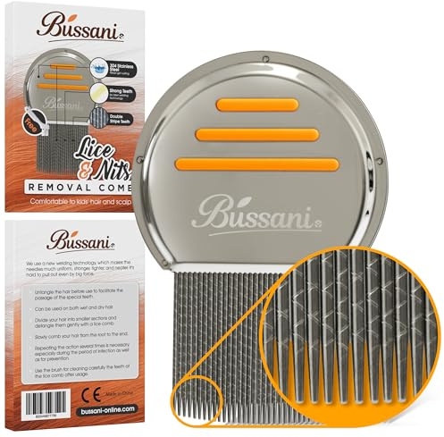 Bussani Lice Treatment | Lice Comb | Peine para Piojos y Liendres para Niñas | Psoriasis Comb | Lice Combs for Thick Hair | Nit Comb | Lice Comb for Kids