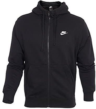 Nike M NSW Club, Felpa Uomo, Black White, XS