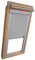 Verdunkelungsrollo Rollo für VELUX Dachfenster TYP GGL/GPL - 810 oder U10 - Farbe grau - mit Aluminium Seitenschienen - KLICK Montage