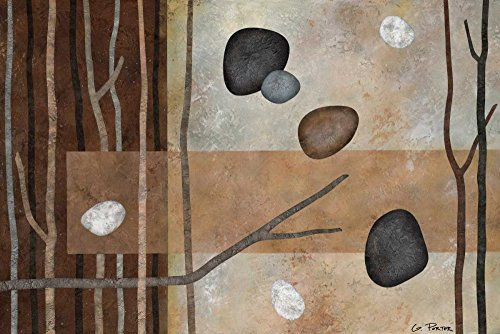 Feeling at home ESTRILLADO-LONEA-palos-y-piedras-IV-Porter-Glenys-Abstract-Fine-Art-impresión-enmarcado-on-madera-bars-cm_16x24_in