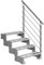 DOLLE Außentreppe Gardentop mit 4 Stufen | Geschosshöhe 72-88 cm │ Stufenauflage Einlegestufen │ Stufenbreite: 100 cm | mit Prova-Geländer