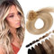 18 SEGO Pre Bonded Human Hair Extensions [0.5g*200 Strands] #18/613 Ash Blonde&Bleach Blonde Keratin Nail U Tip 100% Remy Real Invisible Straight (100g)