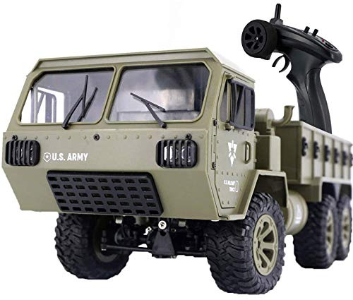 The perseids RC Military Truck, 1:16 Scale 2.4G 6WD Heavy Off-Road Vehicle Remote Control Full Proportion Army Car Toy for Kids Over 14 Years Old & Adults