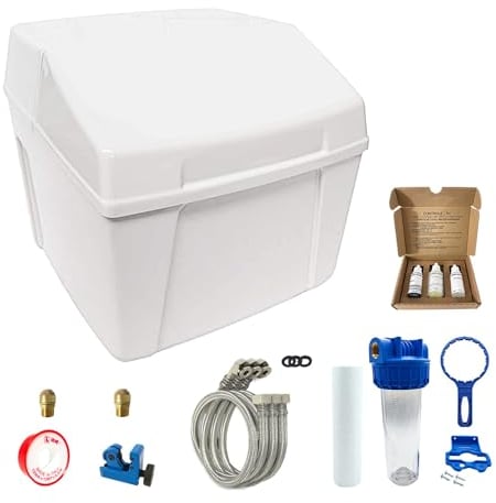 Descalcificador Sin Electricidad Duplex Compacto Con Kit De Instalación