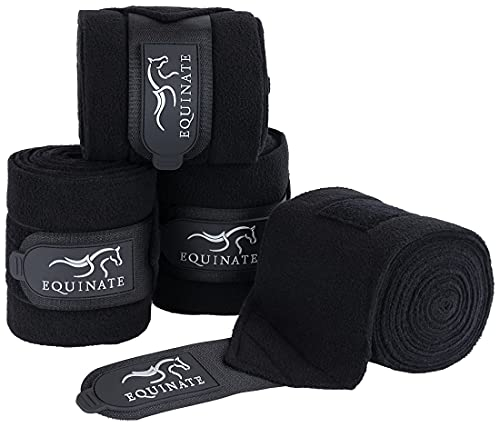 Equinate Fleecebandagen Harmony 4er Set in vielen Farben Bandagen Fleece Schwarz Pferd