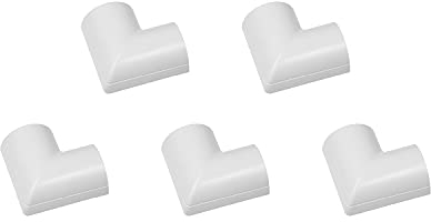D-Line Large Cable Raceway Flat Bend, for use with 2 (W) x 1 (H) Cable Cover - 5-Pack, White