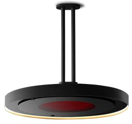 Bromic Eclipse Smart Heat 2900W Electric Patio Heater - Dimmable LED Light Ring, Radiant Heat, 220V-240V, Black Finish - BH0920001-1
