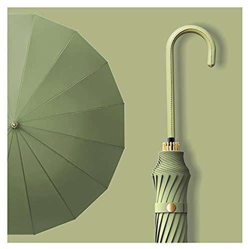 Automatische Regenschirm-Frauenregen und Sonne-Dual-Zweck-extra-große verstärkte verdickte langlebige Schwarze Gummi-Sonnenschirm (Color : B)