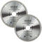 Confezione da 2 lame per sega circolare da 190 mm x 80 denti, per tagli fini da 30 mm + anelli di riduzione del foro da 25 mm/20 mm/16 mm, compatibile con seghe circolari Bosch, Makita, Milwaukee,