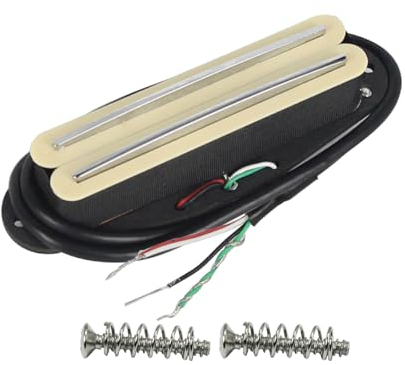 FLEOR Alnik 5 Hot Rail Humbucker Single-Coil-Tonabnehmer 9-10K Humbucker Creme Fit ST SQ TL TEgitarre