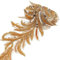 GORGECRAFT 1 Yard Perlen-Spitzenborte Goldene Pailletten Spitzenband Applikation Pfeilform Netzkanten Besatz Für Kleidung Vorhang Tanz Rock Verzierungen DIY Nähen Basteln Heimdekoration Zubehör