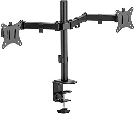 Xantron® ECO-E62 Monitor Tischhalterung 2 Monitore 17-32 Zoll/Monitor Halterung 2 Monitore VESA 75x75 & 100x100 / Bildschirmhalterung für Flache & Curved Monitore - inkl. Montagematerial
