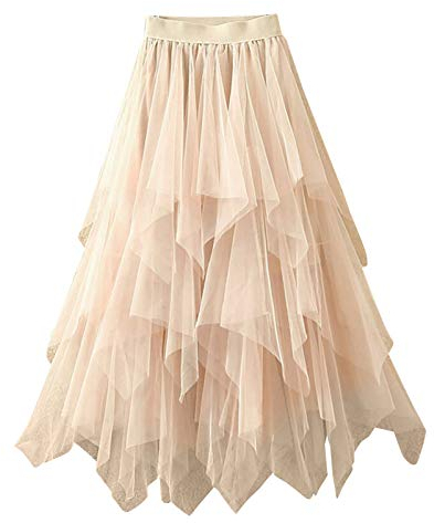 Tüllrock Damen Mädchen Elegant Weich Knielang Petticoat Unterrock Vintage Tütü Rüschen Tüll Rock Ballettrock Rock Damen Karneval Kostüm Faschingskostüme Damen 80er Jahre Outfit Party Zubehör
