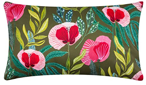 furn. Wylder Nature House Of Bloom Poppy Rectangular Outdoor Polyester Filled Cushion