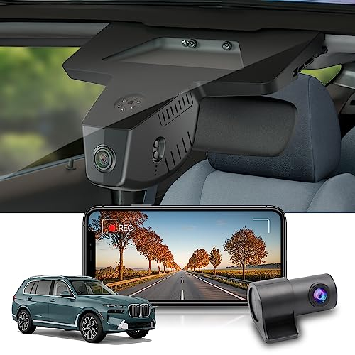 Fitcamx Dashcam Auto Vorne Hinten Geeignet für BMW X7 2023-2026 G07 (1st Gen) Facelift, Integrierter OEM Dashcam 4K UHD 2160P+1080P Video WiFi, Loop-Aufnahme, G-Sensor, Plug & Play, WDR, 128GB-Karte