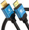 True HQ Câble HDMI 4K de 4 m - Ultra haut débit - 18 Gbit/s - Long câble HDMI 2.0 | 4K @ 60 Hz Ultra HD UHD 2160p HD 1080p ARC 3D | Compatible avec PS5/PS4, Xbox, vidéosurveillance, projecteur, PC,