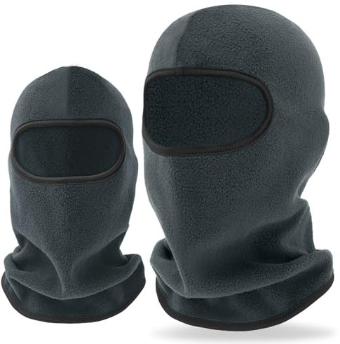 LONGKING 1 Stücke Sturmhauben,Skimaske,Balaclava für Damen und Herren,Grau-Verdickte Version